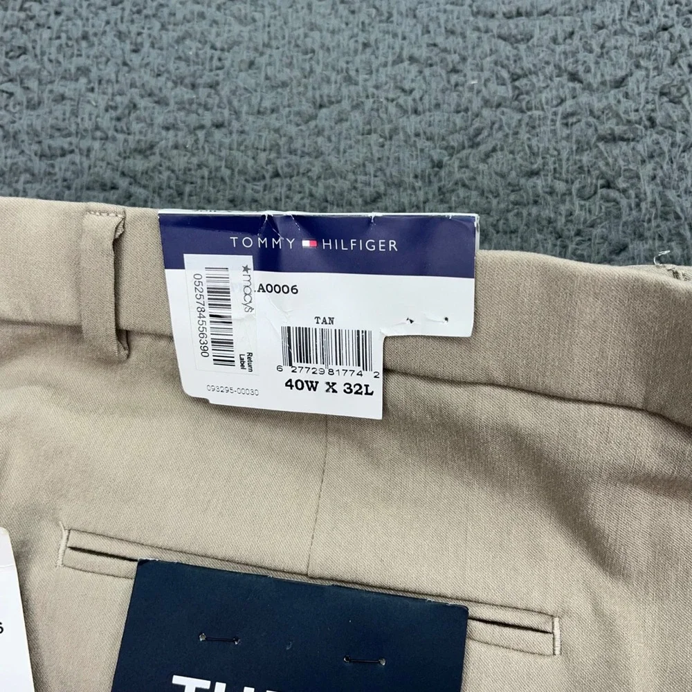 Tommy Hilfiger TH Flex Tan Pants Mens 40x32 Straight Fit Stretch NEW‎